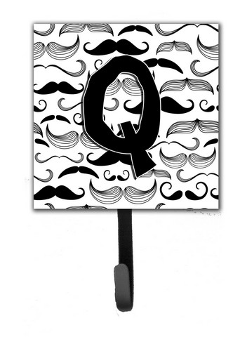 CJ2009-QSH4 Letter Q Moustache Initial Leash & Key Holder
