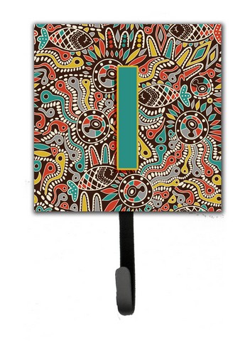 CJ2013-ISH4 Letter I Retro Tribal Alphabet Initial Leash & Key Holder