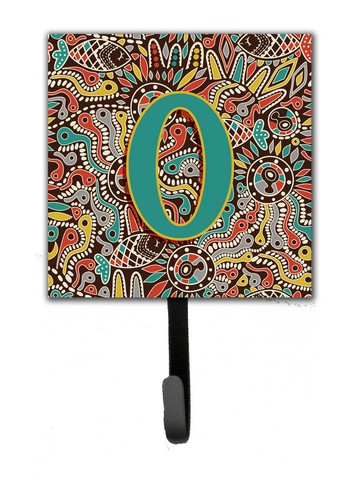 CJ2013-OSH4 Letter O Retro Tribal Alphabet Initial Leash & Key Holder