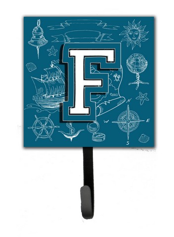 Letter F Sea Doodles Initial Alphabet Leash & Key Holder