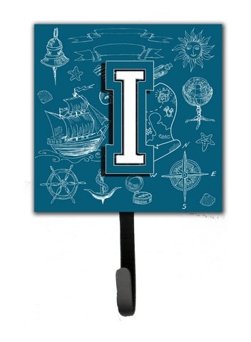 CJ2014-ISH4 Letter I Sea Doodles Initial Alphabet Leash & Key Holder