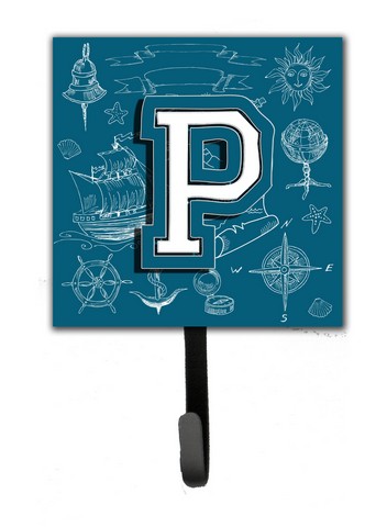 CJ2014-PSH4 Letter P Sea Doodles Initial Alphabet Leash & Key Holder