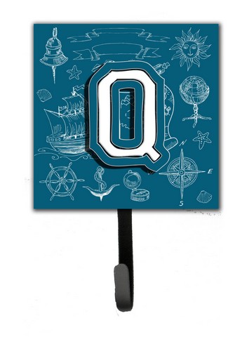 CJ2014-QSH4 Letter Q Sea Doodles Initial Alphabet Leash & Key Holder