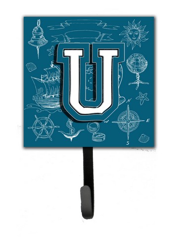 CJ2014-USH4 Letter U Sea Doodles Initial Alphabet Leash & Key Holder