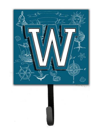 CJ2014-WSH4 Letter W Sea Doodles Initial Alphabet Leash & Key Holder