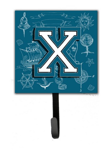 Letter X Sea Doodles Initial Alphabet Leash & Key Holder