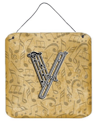Letter V Musical Instrument Alphabet Wall and Door Hanging Prints