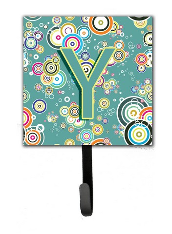 CJ2015-YSH4 Letter Y Circle Circle Teal Initial Alphabet Leash & Key Holder