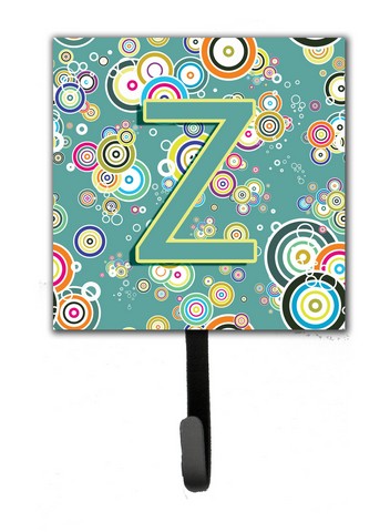CJ2015-ZSH4 Letter Z Circle Circle Teal Initial Alphabet Leash & Key Holder
