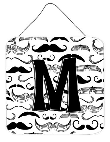 CJ2009-MDS66 Letter M Moustache Initial Wall and Door Hanging Prints
