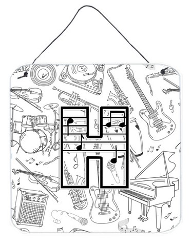 Picture of Carolines Treasures CJ2007-HDS66 Letter H Musical Note Letters Wall and Door Hanging Prints