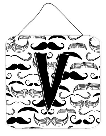 CJ2009-VDS66 Letter V Moustache Initial Wall and Door Hanging Prints