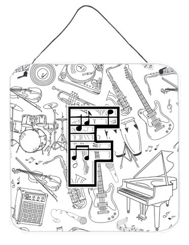 Letter F Musical Note Letters Wall and Door Hanging Prints