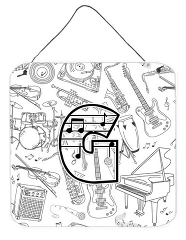 Letter G Musical Note Letters Wall and Door Hanging Prints
