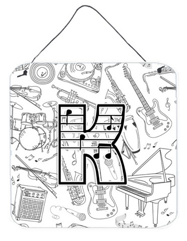 CJ2007-KDS66 Letter K Musical Note Letters Wall and Door Hanging Prints
