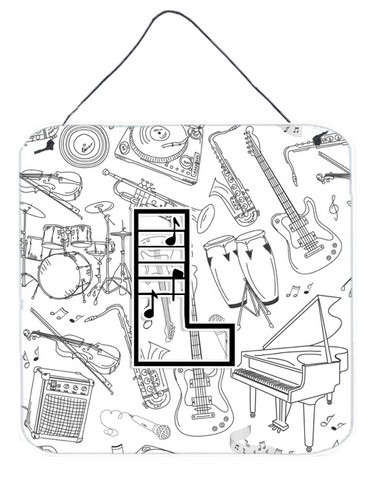 CJ2007-LDS66 Letter L Musical Note Letters Wall and Door Hanging Prints