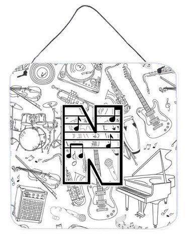 Picture of Carolines Treasures CJ2007-NDS66 Letter N Musical Note Letters Wall and Door Hanging Prints