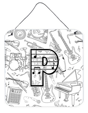CJ2007-PDS66 Letter P Musical Note Letters Wall and Door Hanging Prints