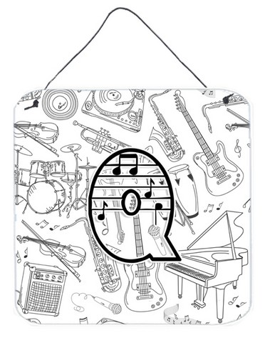 CJ2007-QDS66 Letter Q Musical Note Letters Wall and Door Hanging Prints