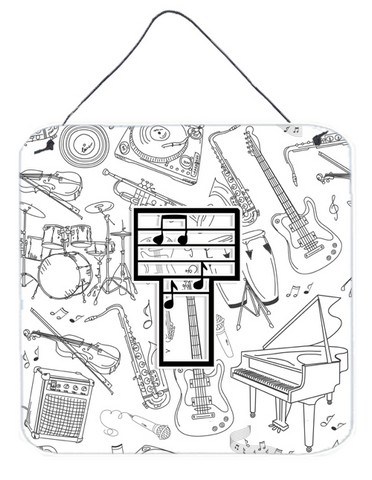 CJ2007-TDS66 Letter T Musical Note Letters Wall and Door Hanging Prints