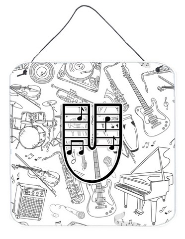 CJ2007-UDS66 Letter U Musical Note Letters Wall and Door Hanging Prints