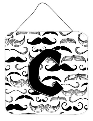 CJ2009-CDS66 Letter C Moustache Initial Wall and Door Hanging Prints