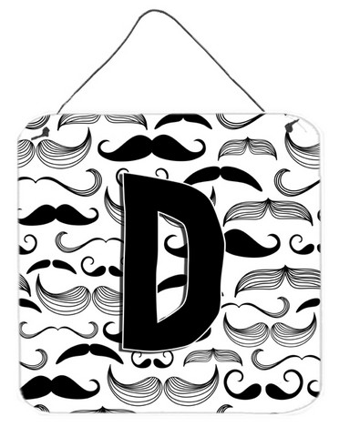 Letter D Moustache Initial Wall and Door Hanging Prints