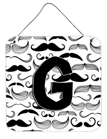 CJ2009-GDS66 Letter G Moustache Initial Wall and Door Hanging Prints