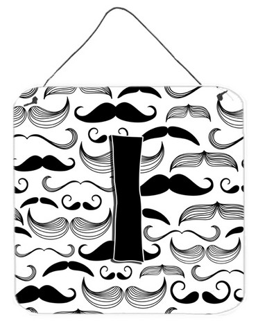 CJ2009-IDS66 Letter I Moustache Initial Wall and Door Hanging Prints