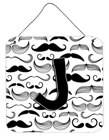 CJ2009-JDS66 Letter J Moustache Initial Wall and Door Hanging Prints