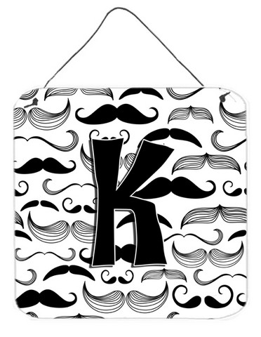 CJ2009-KDS66 Letter K Moustache Initial Wall and Door Hanging Prints