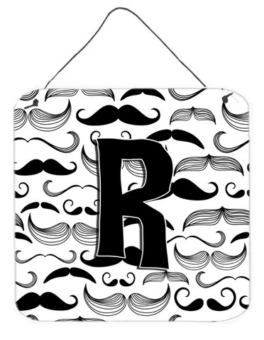 CJ2009-RDS66 Letter R Moustache Initial Wall and Door Hanging Prints