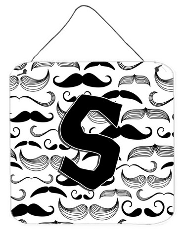 CJ2009-SDS66 Letter S Moustache Initial Wall and Door Hanging Prints