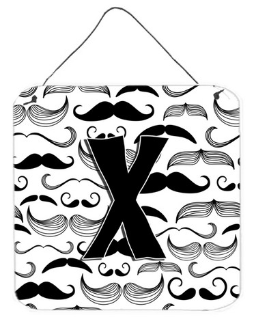 CJ2009-XDS66 Letter X Moustache Initial Wall and Door Hanging Prints