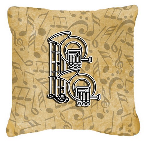 Letter B Musical Instrument Alphabet Canvas Fabric Decorative Pillow