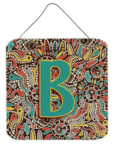 CJ2013-BDS66 Letter B Retro Tribal Alphabet Initial Wall and Door Hanging Prints