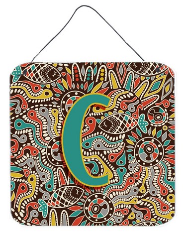 CJ2013-CDS66 Letter C Retro Tribal Alphabet Initial Wall and Door Hanging Prints
