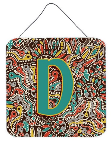 CJ2013-DDS66 Letter D Retro Tribal Alphabet Initial Wall and Door Hanging Prints
