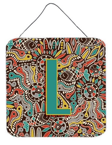 CJ2013-LDS66 Letter L Retro Tribal Alphabet Initial Wall and Door Hanging Prints