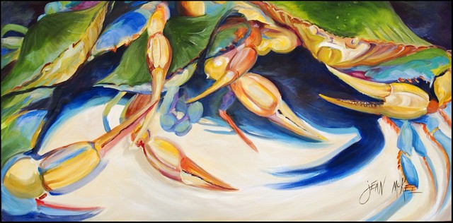 Crab Dancing Crabs Indoor & Outdoor Runner Mat- 28 x 58 in.