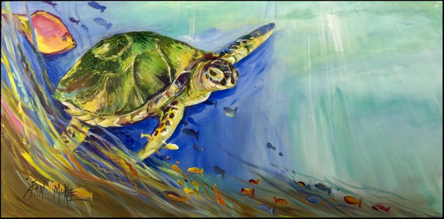 Loggerhead Sea Turtle Indoor & Outdoor Runner Mat, 28 x 58 in.