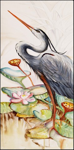Blue Heron Long Indoor & Outdoor Runner Mat- 58 x 28 in.