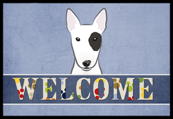 Bull Terrier Welcome Indoor & Outdoor Mat - 24 x 36 in.