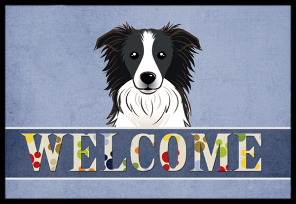 Border Collie Welcome Indoor & Outdoor Mat- 24 x 36 in.