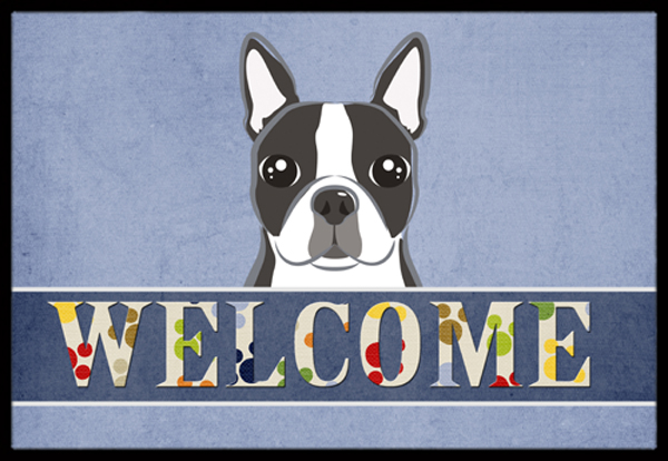 Boston Terrier Welcome Indoor & Outdoor Mat, 18 x 27 in.