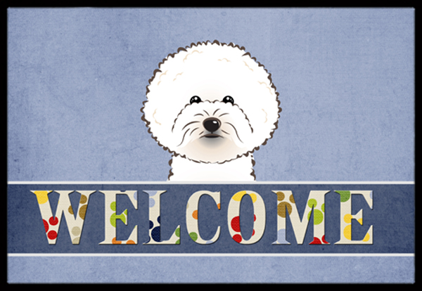 Bichon Frise Welcome Indoor & Outdoor Mat, 18 x 27 in.