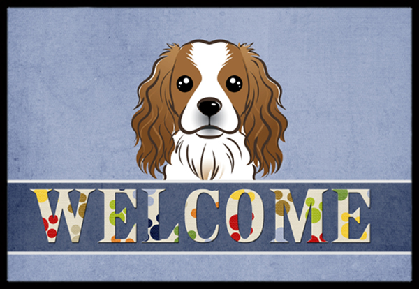 Cavalier Spaniel Welcome Indoor & Outdoor Mat, 18 x 27 in.