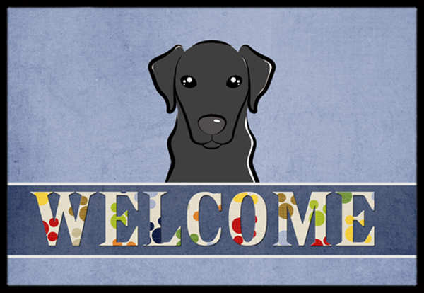Black Labrador Welcome Indoor & Outdoor Mat- 18 x 27 in.