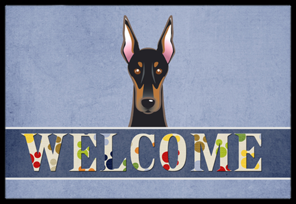Doberman Welcome Indoor & Outdoor Mat, 18 x 27 in.