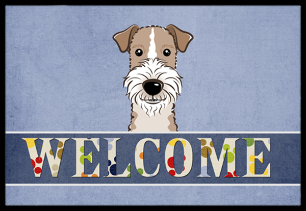 Wire Haired Fox Terrier Welcome Indoor & Outdoor Mat- 18 x 27 in.